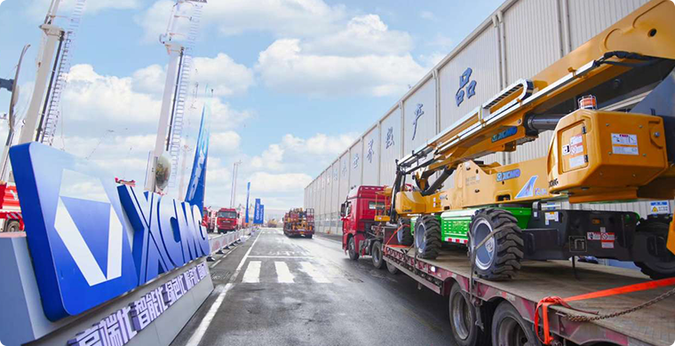 至尊国际高空作业平台2024年度开门红批量发车